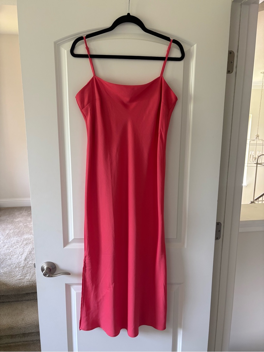 a new day Coral Pink Slip Midi Dress
